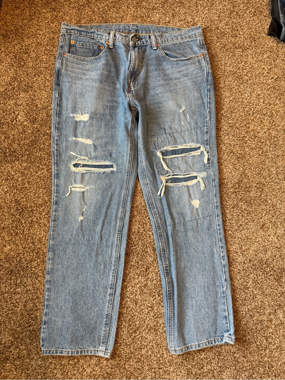 Levi's Light Blue Distressed Jeans